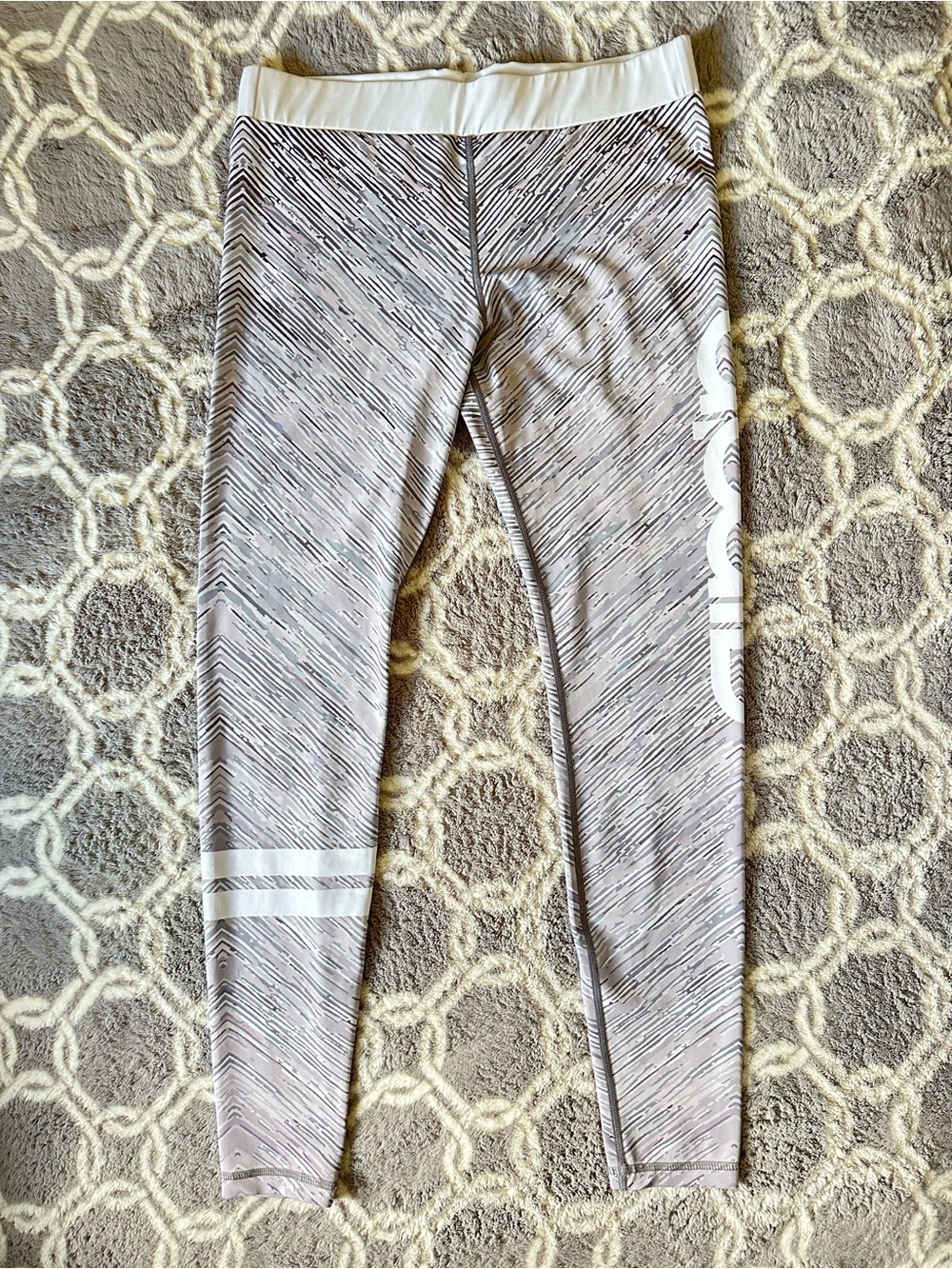 Aim’n Hurricane Logo Striped Activewear Yoga Leggings Size Medium